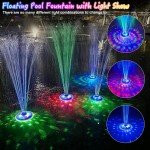 Rechargeable Floating Pool Fountain with Underwater Lights