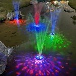 Rechargeable Floating Pool Fountain with Underwater Lights