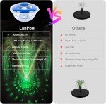 Rechargeable Floating Pool Fountain with Underwater Lights