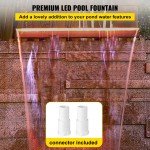 LED Color Changing Pool Waterfall Fountain Kit