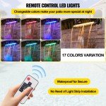 LED Color Changing Pool Waterfall Fountain Kit