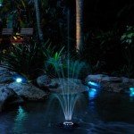 Floating Fountain with Light and Water Spray
