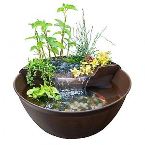 AquaGarden Mini Pond Kit, Mocha – 23.5" Diameter