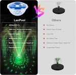 Rechargeable Battery Floating Pool Fountain with Lights