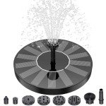 AISITIN Solar Bird Bath Fountain with 6 Nozzles