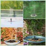AISITIN Solar Bird Bath Fountain with 6 Nozzles