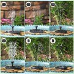 AISITIN Solar Bird Bath Fountain with 6 Nozzles