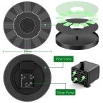 AISITIN Solar Bird Bath Fountain with 6 Nozzles