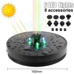 Solar Floating Fountain Water Pump for Gardens