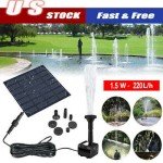 Solar Powered Fountain Pump Kit for Ponds