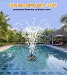 Floating Pool Fountain with LED Lights & 2 Modes