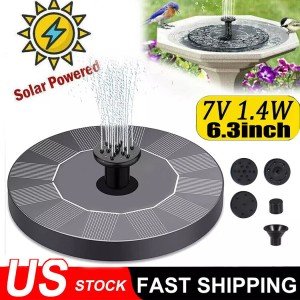 Solar Pond Pump Water Kit with Battery Fountain