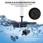 Solar Pond Pump Water Kit with Battery Fountain