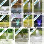3/4 HP Color-Changing Pond Fountain with 11 Patterns