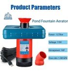 1HP Pond Fountain Aerator with 100' Cable