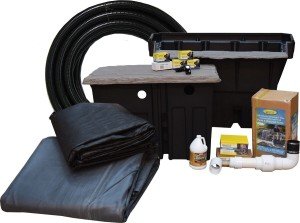 Complete Pond Kit with Pump and Liner 34"x34