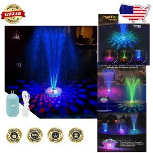 Colorful Rechargeable Floating Pool Fountain Light