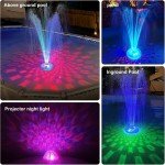 Colorful Rechargeable Floating Pool Fountain Light