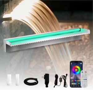 Stainless Steel Pool Fountain with LED Light