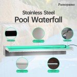 Stainless Steel Pool Fountain with LED Light