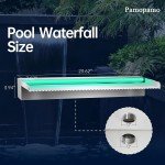 Stainless Steel Pool Fountain with LED Light