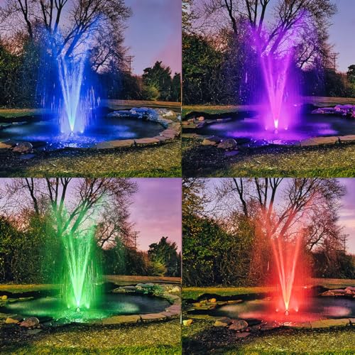 Custom Pro GV-15000 Pond Fountain With Color-Changing LED