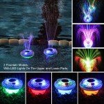 Floating Pool Fountain with Colorful Light Show