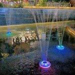 Floating Pool Fountain with Colorful Light Show