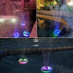 Floating Pool Fountain with Colorful Light Show