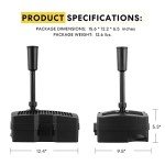 VIVOHOME 660 GPH Submersible Pond Fountain Kit