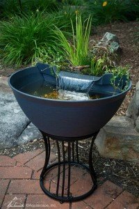 AquaGarden Steel Gray Mini Patio Pond Kit