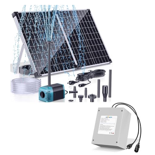 50W Solar Water Fountain Pump with Battery Backup