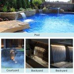 Stainless Steel Pond Waterfall with LED Light