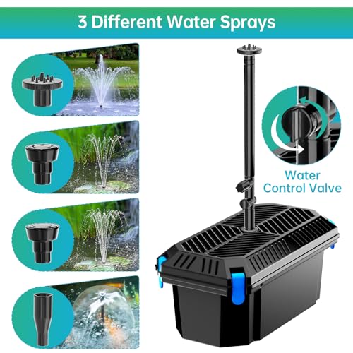 Antfraer Solar Pond Filter & Water Pump Kit