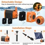 Solar Water Fountain Pump with Adjustable Flow