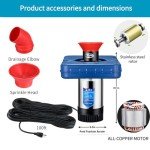 1HP Floating Stainless Steel Pond Fountain Aerator