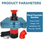 750W Pond Fountain Aerator with Floating Jet System