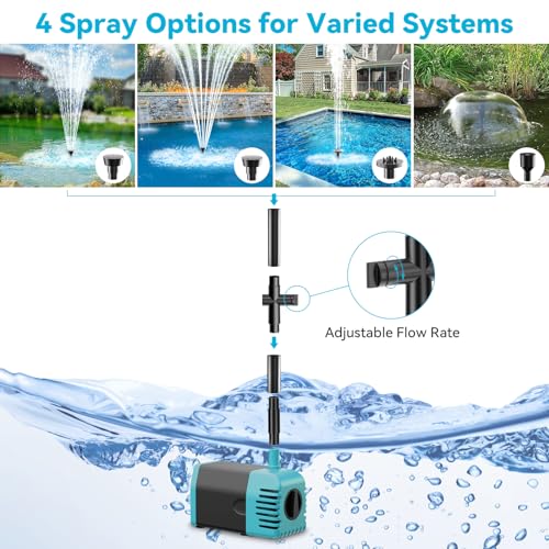 50W Solar Water Fountain Pump with Battery Backup