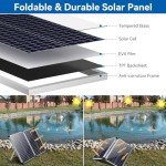 Solar Fountain Pump and Filter Kit for Ponds