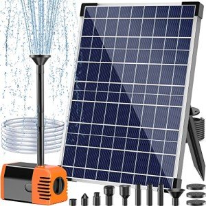 25W Solar Pond Fountain Pump with Flow Kit
