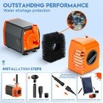 25W Solar Pond Fountain Pump with Flow Kit