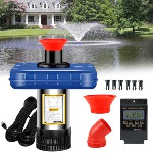 1HP Floating Pond Fountain Pump with Timer