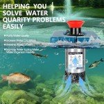 1HP Floating Pond Fountain Aerator with 100 ft Cord