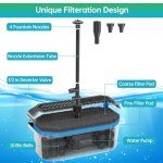 Solar Pond Fountain Pump and Filter Kit