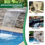 Stainless Steel Waterfall Fountain for Garden & Pond