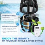 5000GPH Floating Pond Fountain Aerator with Timer