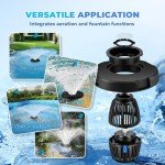 5000GPH Floating Pond Fountain Aerator with Timer
