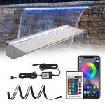 24" App-Controlled Waterfall Spillway with LED Lights