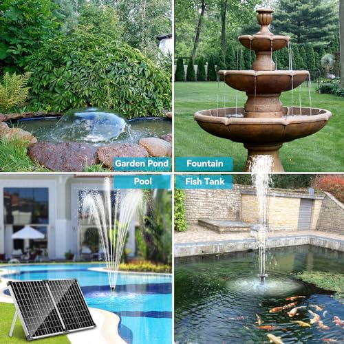 50W Solar Water Fountain Pump with Battery Backup