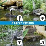 Solar Pond Pump Kit with 4 Sprayers & Tubing